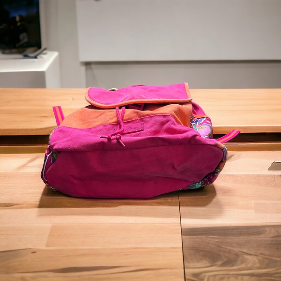 VERA BRADLEY PINK SWIRLS CANVAS BACK PACK - Picture 3 of 12